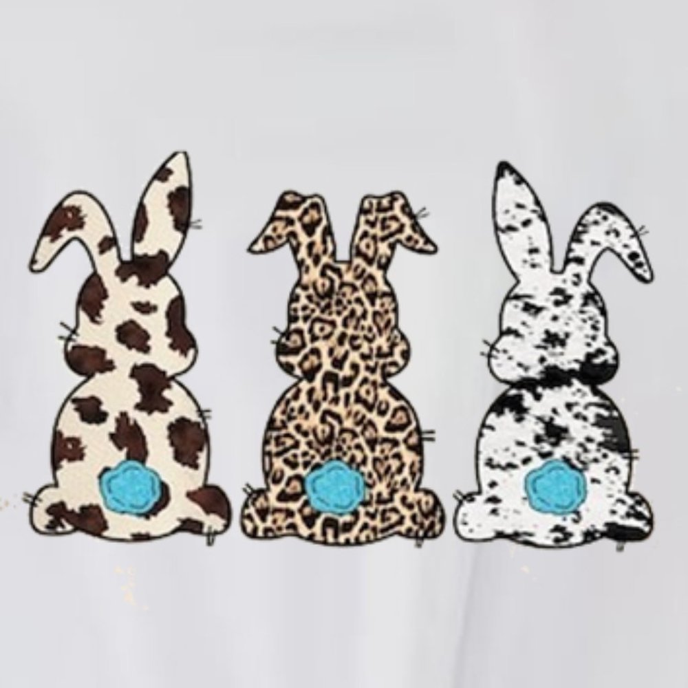 Easter T-Shirt, Leopard Print Sublimation Shirt - Picture 2 of 5